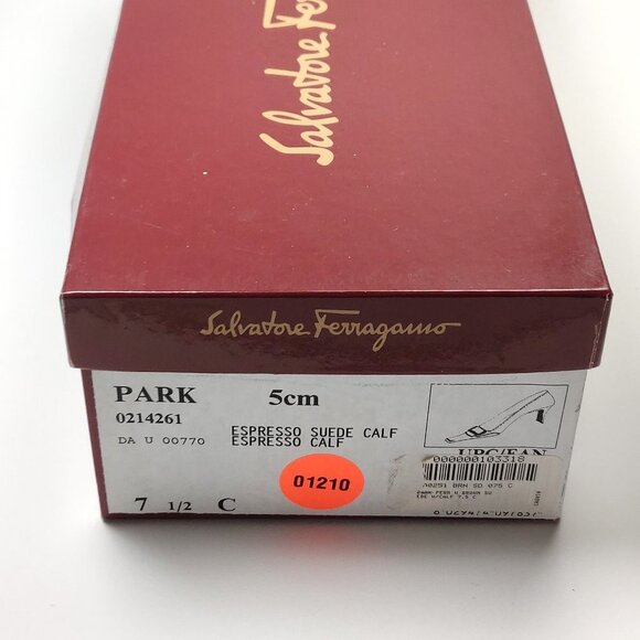 New with Defects Vintage Salvatore Ferragamo Suede Charm Loafers Made in Italy - Picture 11 of 11